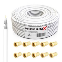 30M Koaxialkabel 135Db 4-Fach Sat Koax Kabel Class A Satelliten Antennenkabel 4K