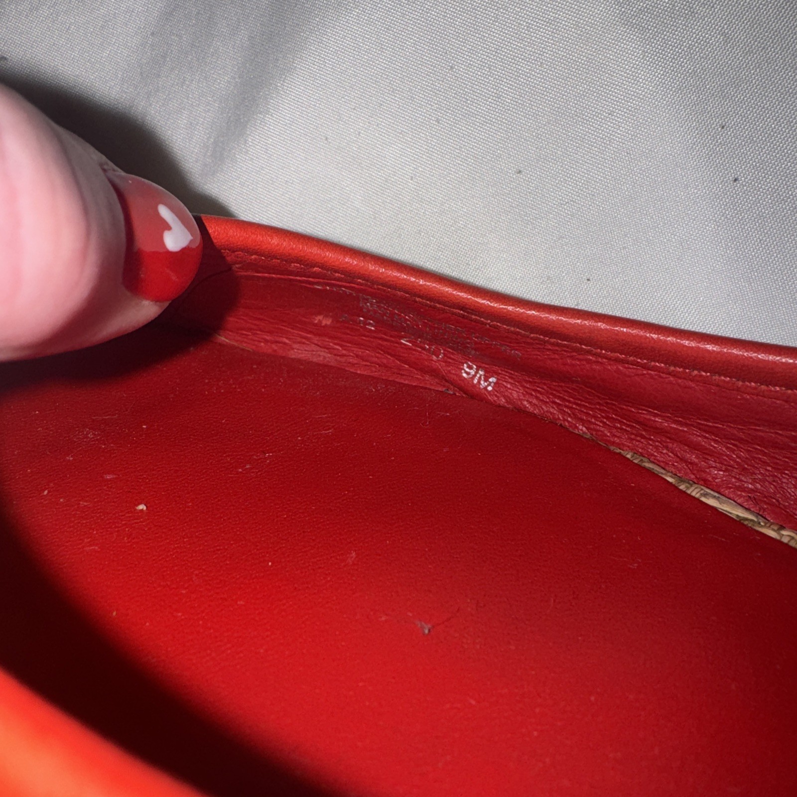 TORY BURCH Reva Ballet Flats Raffia Straw Red Leather Gold Logo Size 9M thumbnail 4