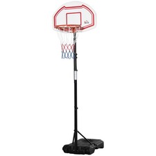 HOMCOM Canestro Basket Regolabile con Base Riempibile e 2 Ruote Multicolore
