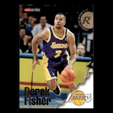 Derek Fisher Rookie #287 1996 Hoops Los Angeles Lakers Basketball Card NBA NM. rookie card picture