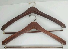 Vintage 2 - POLO RALPH LAUREN Lacquered Wood Clothes Suit Hanger Pants Coat