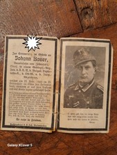 Sterbebild  Obwrf. aus Zillendorf Waldm&uuml;nchen 1943 gefallen Trauerkarte
