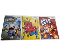NINTENDO Wii Game LOT Just Dance Kids 2 BOOM BLOX Rayman Raving Rabbibs 2 CIB VG