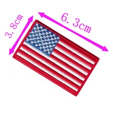 America Country Flag Embroidery Patch 6.3cm Wide Iron On Sew On Backing/Hand Cra