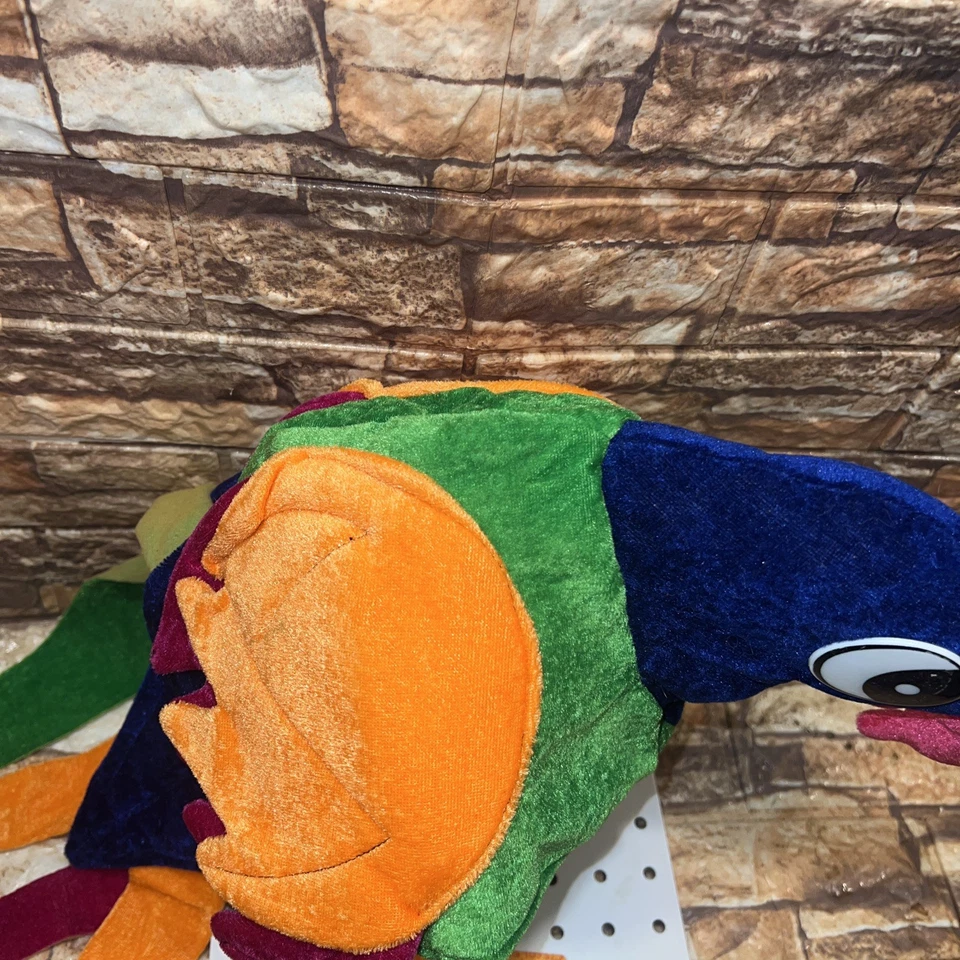 Sombrero de loro terciopelo 10” sombrero novedad sombrero sombrero sombrero de pájaro adulto colorido sombrero de loro entero  Foto 4 de 4