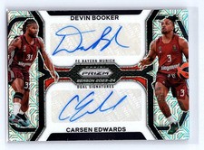 Devin Booker / Carsen Edwards 2023-24 Prizm EuroLeague Dual Auto Mojo #/15