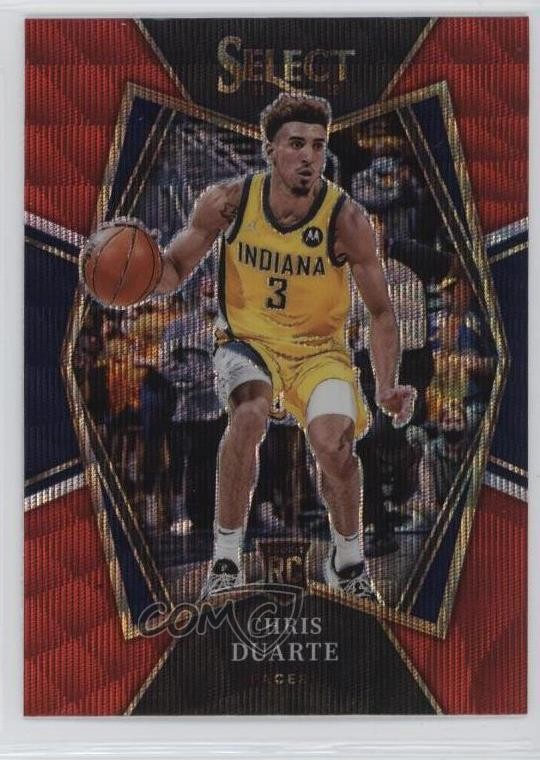 2021-22 Panini Select Premier Level Red Wave Prizm Chris Duarte #146 0u9w