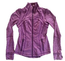 Lululemon Define Jacket Herringbone Heathered Zip-Up Long-Sleeve Purple Size 4