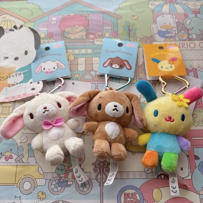♪*様 未使用)Sugarbunnies マスコットセット 4 pcs 🐰 Sugarbunnies Shirousa & Kurousa Plush + Mascot Set