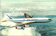Air France Boeing 707 Intercontinental Chrome Postcard