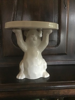 Pottery Barn Ceramic bunny Easter treat stand