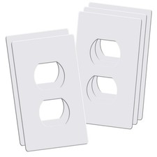 Screwless Duplex Wall Plates, 1-Gang Child Safe Outlet Covers, Standard Size ...