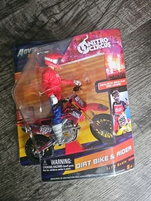 Adventure Force Nitro Circus Dirt Bike and Rider Travis Pastrana 1:12 Scale