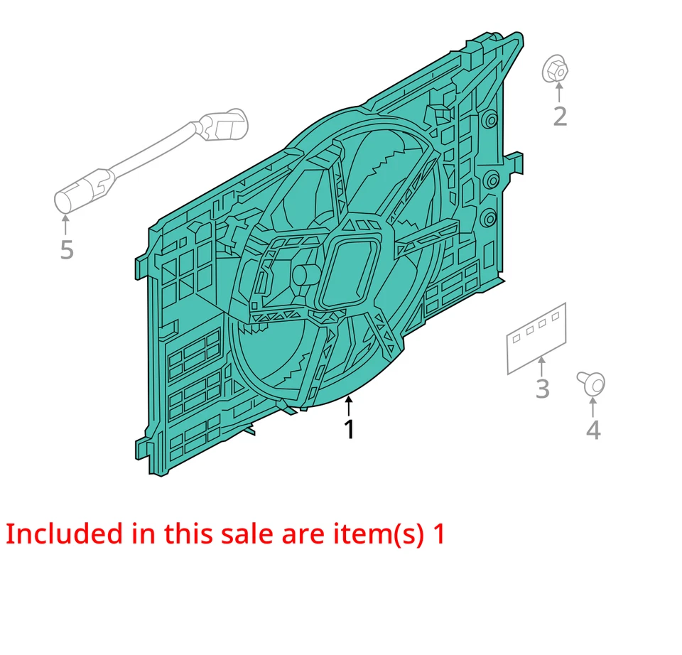 2019=-2024 Infiniti QX50 Radiator Cooling Fan Assembly 94k Miles OEM LKQ - Image 4 of 4