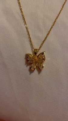Minimalistischer Schlüssel in Schmetterlingsform Edelstahl 18 Karat vergoldet 
