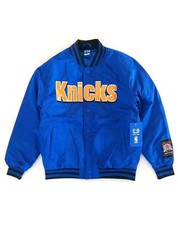 New York Knicks NBA Men's Ultra Game Satin Bomber Varsity Jacket Sz Medium