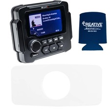 MB QUART GMR-LED Marine Radio with Stinger SEADASH3W 3" Radio Kit - White