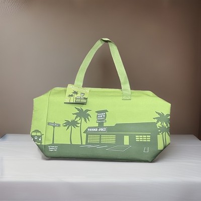 Trader Joe's Large Insulated Reusable Tote Shopping Bag Olive Green
