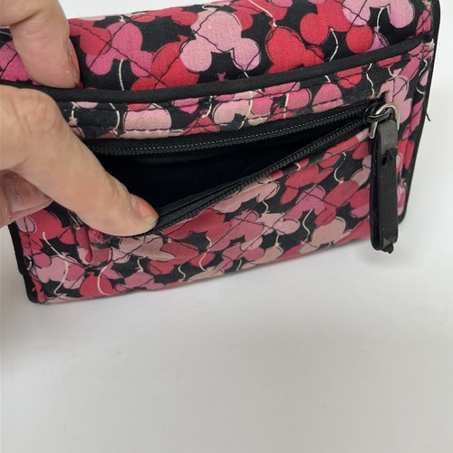 Vera Bradley RFID Riley Compact Wallet Disney Mickey Balloons Red Pink Black - Picture 8 of 22
