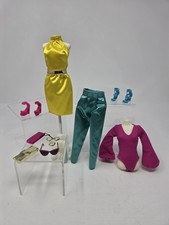 Barbie Looks 19 Yellow Top Skirt Fuschia Bodysuit Aqua Pants Fashion Shoes