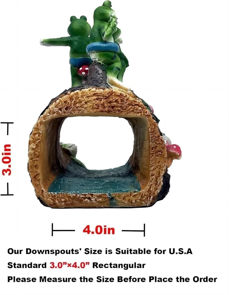 Decorative Gutter Downspout Extension Statue, Frog Guardian Downspout Statue for - Image 2 of 4