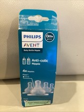 Philips Anti-Colic Nipples - Flow 1, 4-Pack, SCY761/44