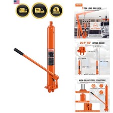 Hydraulic Long Ram Jack 3 Ton Engine Hoist Cylinder With Single Piston Pump ...