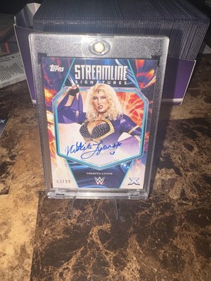 NIKKITA LYONS WWE TOPPS Exalted Auto Streamline Signatures On Card 63/99 SP Nxt