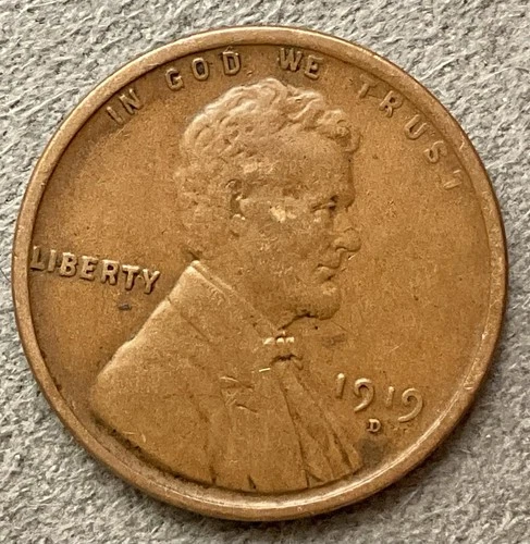 1919-D  Lincoln Wheat Cent - [VF] Very Fine - Better Grade ~ B574