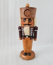 Erzgebirge German Nutcracker Vintage Expertic Snowflake Natural Wood Soldier 11 