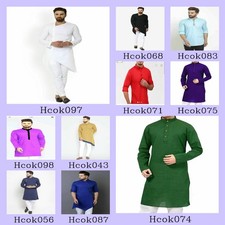 Mens Kurta only Wear Men Indian Ethnic Dress Mens Punjabi Kurta Plain Shirt