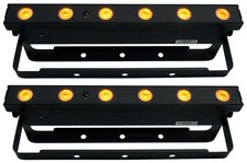  2 Chauvet DJ EZLink Strip Q6BT ILS RGBA Battery Wash Strip Lights w/Bluetooth