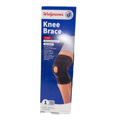Walgreens Knee Brace Hinged Maximum Support Adjustable 1 Size Left OR Right
