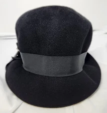 Vintage Glenover Henry Pollak New York Women's Black Hat