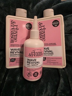 Rhyme & Reason Wave Revival Shampoo, Conditioner & Gel Serum Set for Wavy Hair