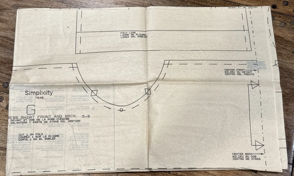 Sewing Pattern Simplicity 7649 Stuffed Bear And Clothes - UNCUT - Image 4 of 4