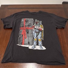 Star Wars Boba Fett Han Solo Carbonite Graphic T-Shirt Black XL Cotton