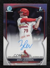 2023 Bowman Draft Chrome Prospect Refractor /499 Zach Levenson #CDA-ZL Auto 5x8