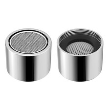 Faucet Aerator Female, Bathroom Sink Aerator, Chrome Brass Shell Silver