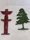 Old 1950's Marx Playset Tree & Totem Pole