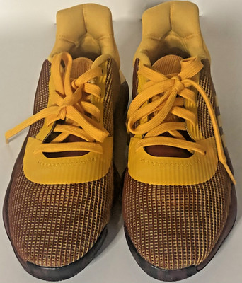 Adidas Pro Bounce 2019 Low Basketball Sneakers ASU Brown/Yellow Men's Size 10.5