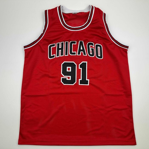 Autogramm/signed DENNIS RODMAN Chicago Red Basketball Trikot Beckett BAS COA - Bild 4 von 4
