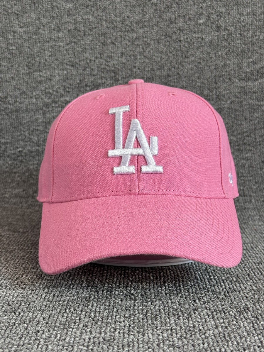 '47 Brand Los Angeles Dodgers MLB Dad Hat Strapback Pink White Cap