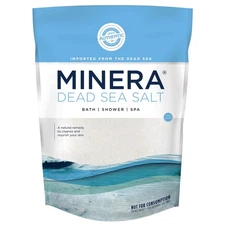 Minera Fine Grain Dead Sea Salt for Bath & Soaking – 19 lbs, Fast-Dissolvi