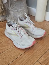 Brooks Glycerin StealthFit 20 Womens 7 Running Shoes Grey Pink Yellow 1203721B