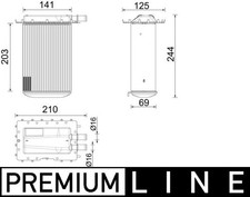 LADELUFTKÜHLER FÜR AUDI A6 C7 AVANT (4G5, 4GD) - MAHLE CI 642 000P