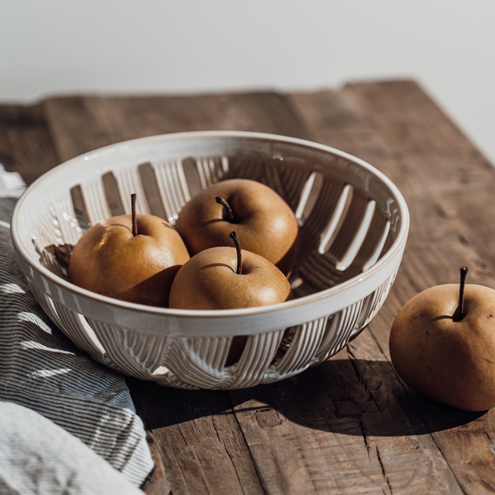 Corbeille tressée beige 24 cm pour une table bohème chic - 3