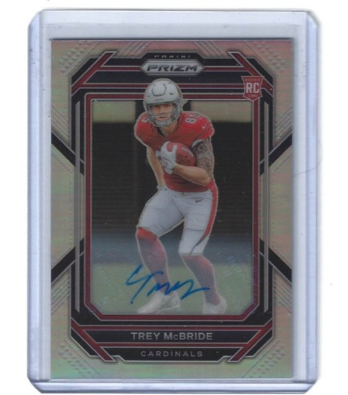 2022 Panini Prizm Trey McBride Rookie Silver Prizm Auto RC #327 Cardinals