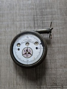 Vintage New York Standard Watch Co. Bicycle Cyclometer-Antique Porcelain...