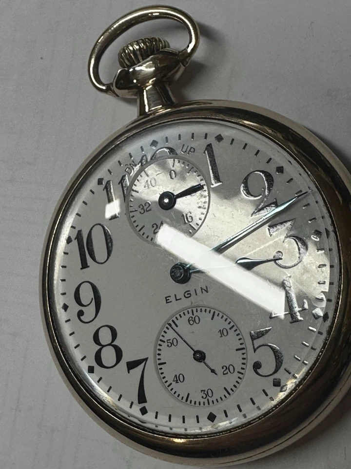 ELGIN BWR UP/DOWN WIND INDICATOR 16s 19j Pocket Watch 20Y Gold Fill Case! A+ - Image 2 of 4